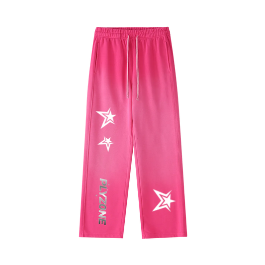 PinkGrade™ Y2K Star Gradient Straight-Leg Sweatpants